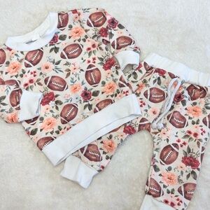 Baby Girls Floral Football Two Piece Set